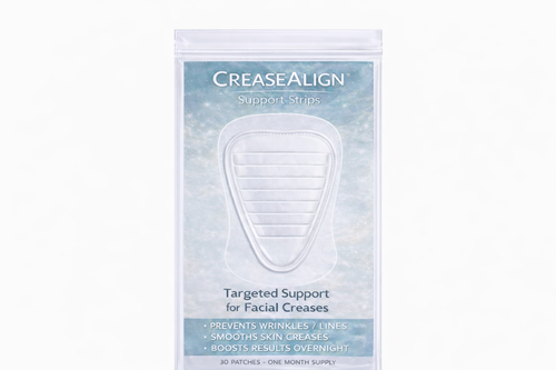 CreaseAlign™ UNI structural support patch box packaging for smile lines