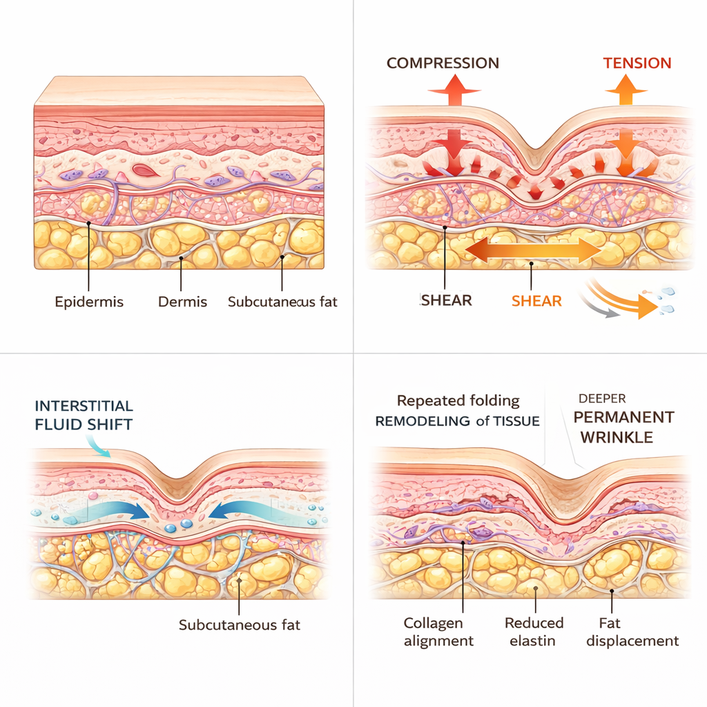 why skin creases and folds. CreaseAlign™ flexible structural support patches for facial creases and wrinkles